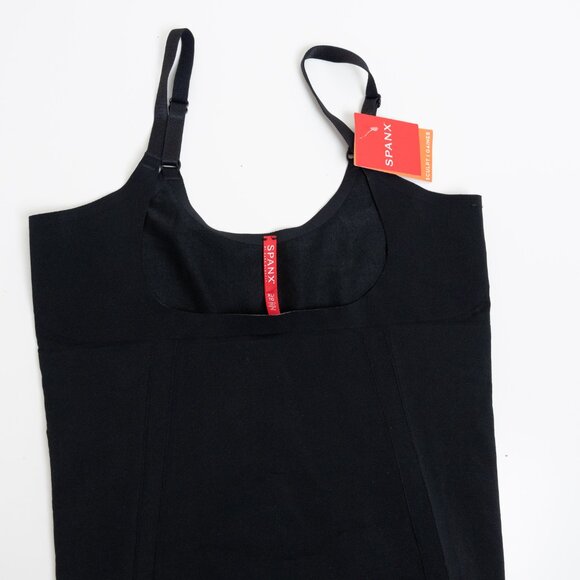 Spanx Open-Bust Mid-Thigh Bodysuit Very Black XL - Picture 5 of 14